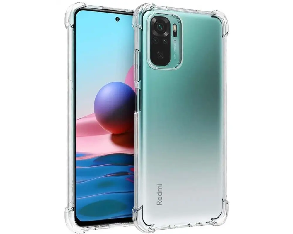 Transparent Anti-Shock Tpu Gel case for Xiaomi Redmi Note 10 / 10S