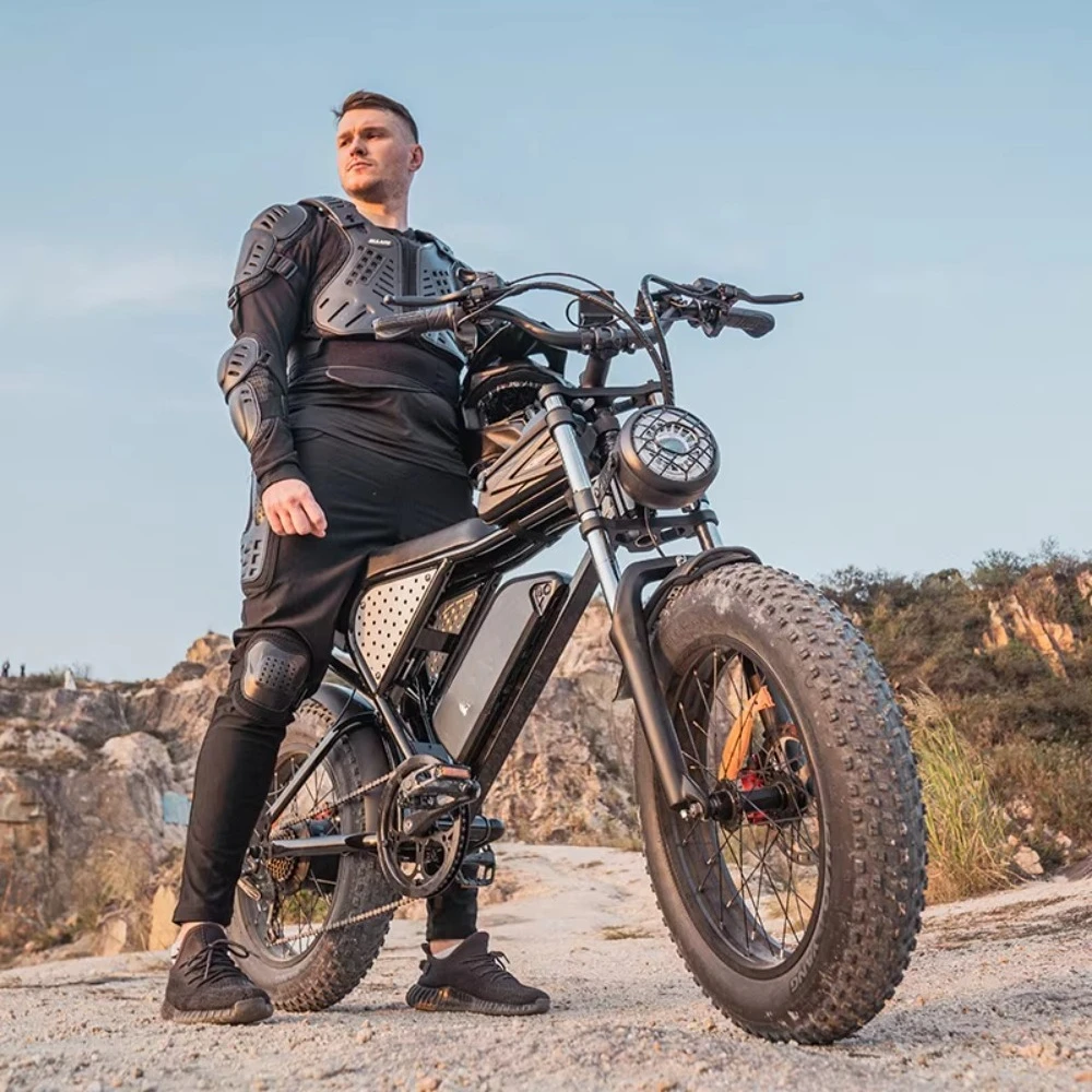 

Q20 20 Inch 48V 20Ah Ebike 7 Speed Fat Tire Electric Dirt Bike Mountain Electric Moped Hybrid Bicycle E Bike for Adults