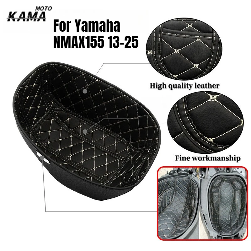 

For Yamaha NMAX155 13-25 Motorcycle Accessories Rear Trunk Protector Liner Compartment Pad Waterproof PU Seat Storage Box Mat