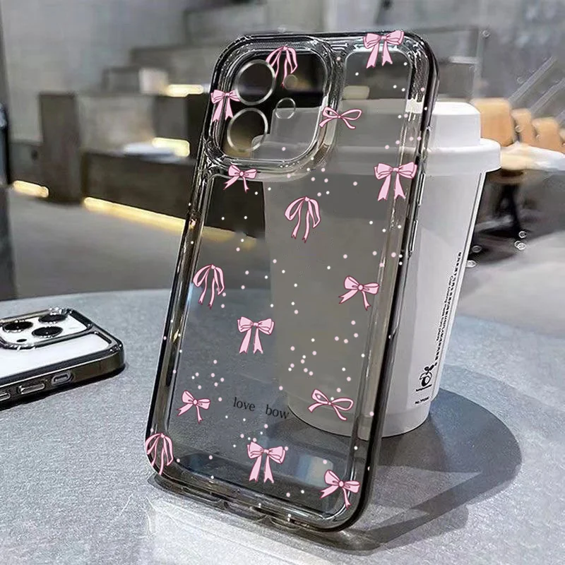 Korean Cute Pink Bow TPU Phone Case For iPhone 16 15 14 13 12 11 Pro Max XR X XS Max 7 8 16 Plus SE2 Shockproof Clear Cover - AliExpress 202192403 Korean Cute Pink Bow TPU Phone Case For iPhone 16 15 14 13 12 11 Pro Max XR X XS Max 7 8 16 Plus SE2 Shockproof Clear Cover - AliExpress 202192403