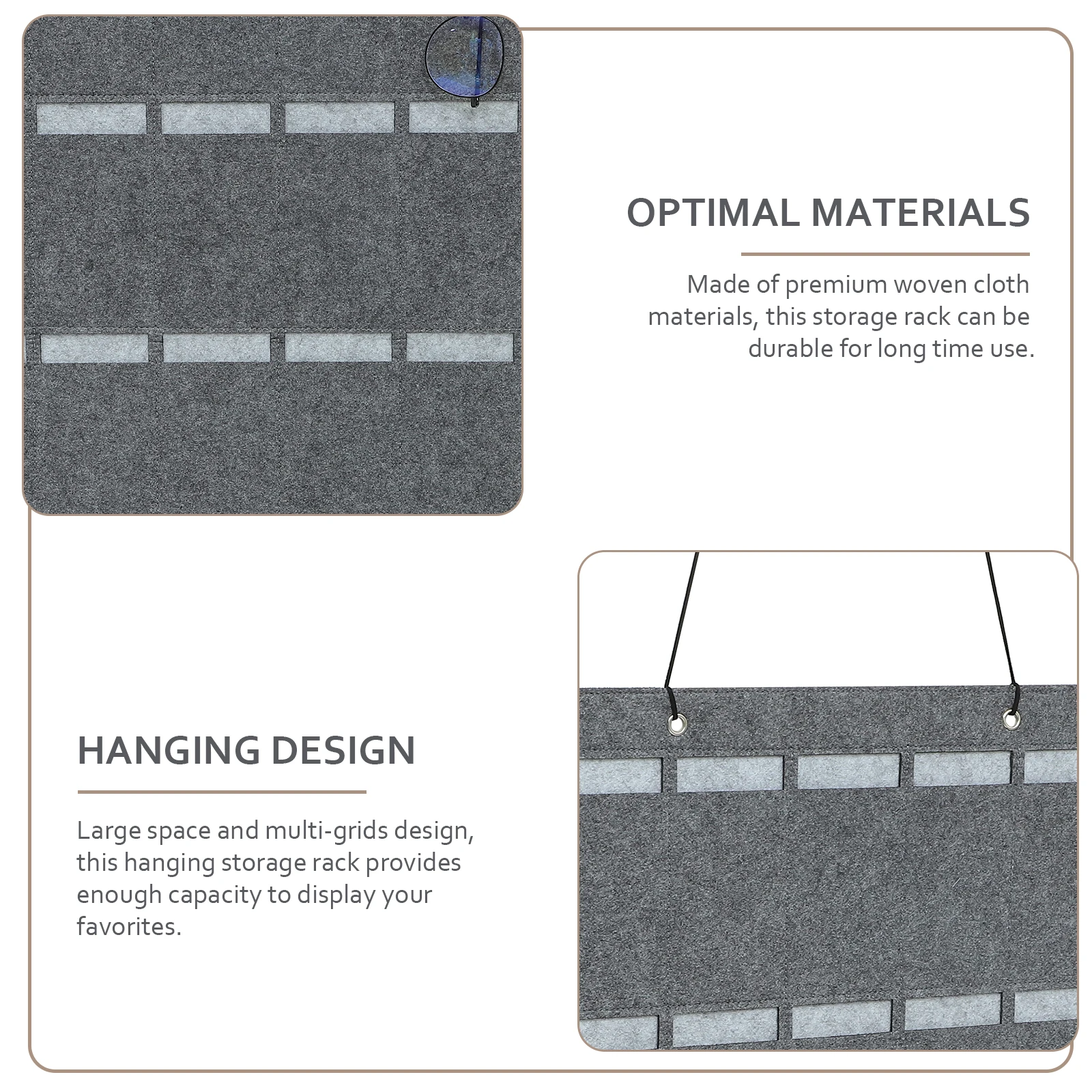 

Hanging Storage Bag Organizer Glasses Sunglasses Wall Eyewear Rack Space-saving Wall-mounted
