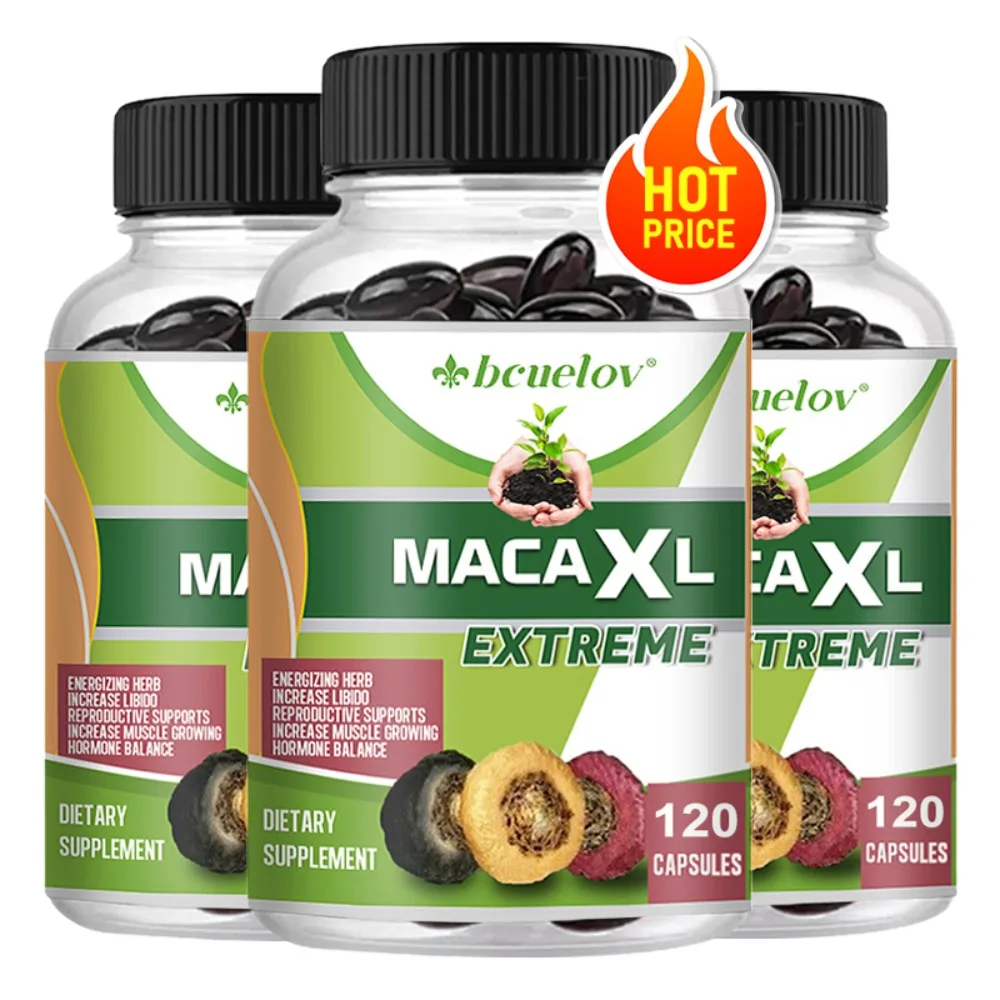 مستخلص جذور الماكا العضوي، 1000 ملجم، يدعم الأرداف وكمال الأجسام، مكمل الطاقة، نمو العضلات، للرجال والنساء