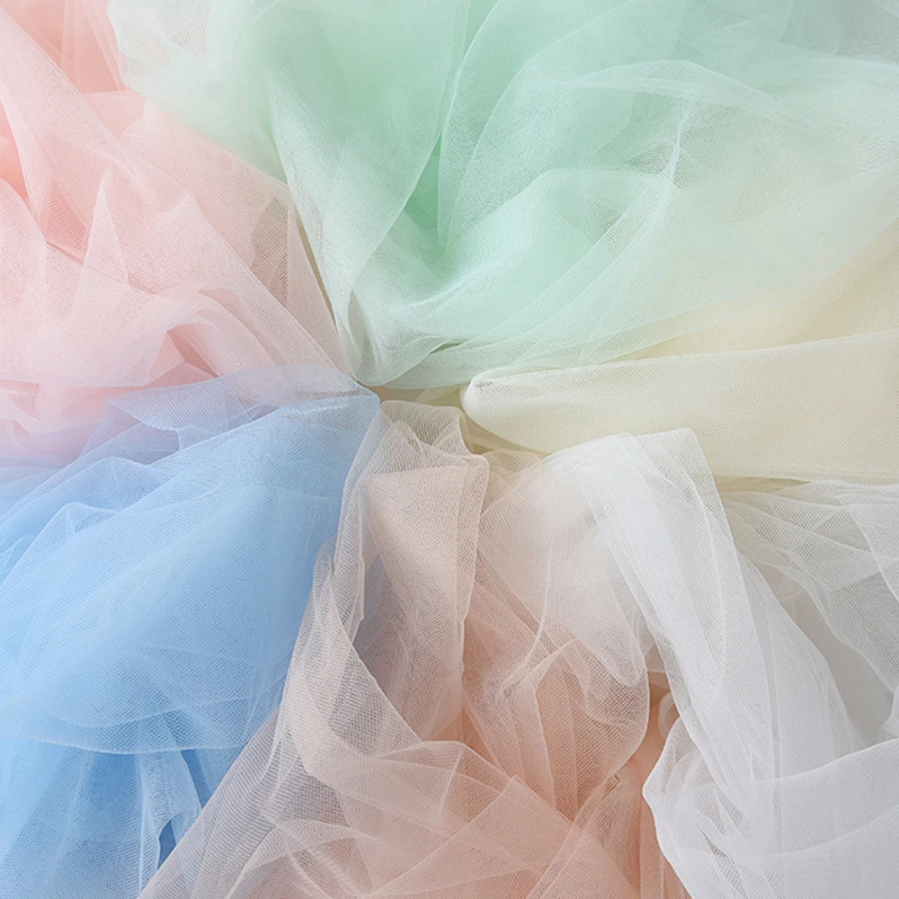 Soft Tulle Fabric Wholesale Price, Wedding Yarn Fabric , Pink Purple Blush Sage Green Blue Soft Mesh for Tutu Decoration