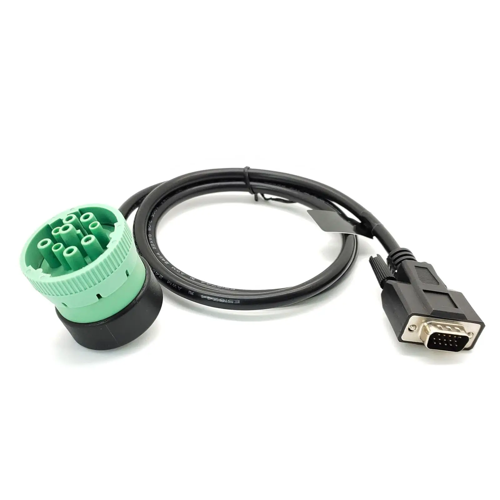 DB15 Male to J1939 9 Pin Male 90 Degree Right Angle Adapter Cable 1M/3.3ft