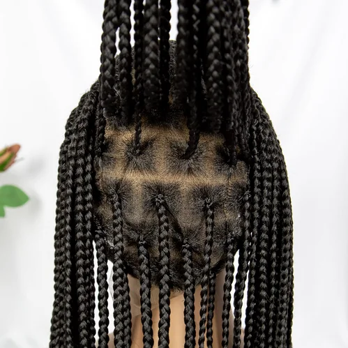 New Arrival Synthetic Full Lace Braided Wigs for Black Women 34 Inches Lace Frontal with Baby Hair Afro American Wigs