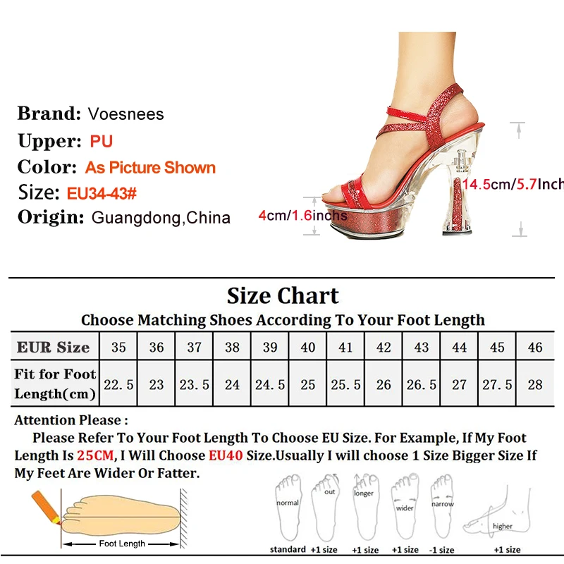 Fashion Narrow-band Women Platform Sandals 14.5CM Transparent Heel Summer Large Size High Heels Gladiator Nightclub Sexy Shoes