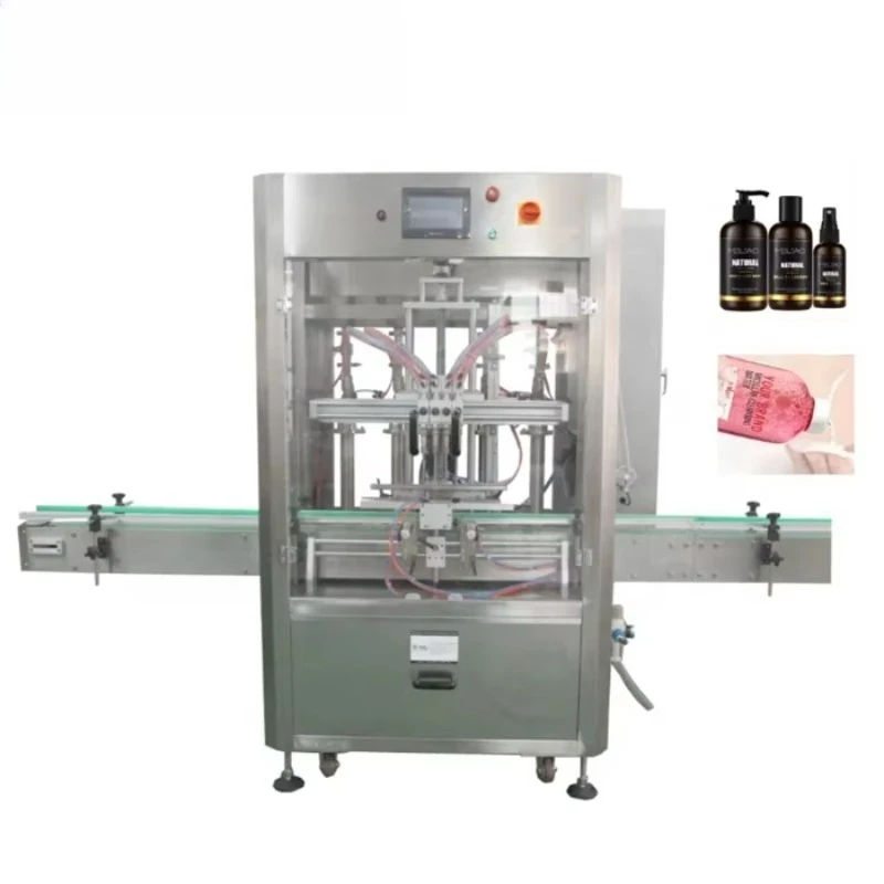 Automatic Cosmetic Liquid Filling Machine Stainless Steel Bottle Filler for Shampoo Shower Gel Hand Sanitizer Production