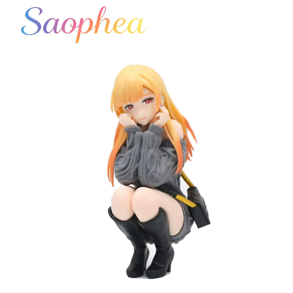 Saophea Marin Kitagawa Squatting Ver. Ecchi Figure, Sexy Anime Girl Figurine,Waifu Action Figure Collectible Statue