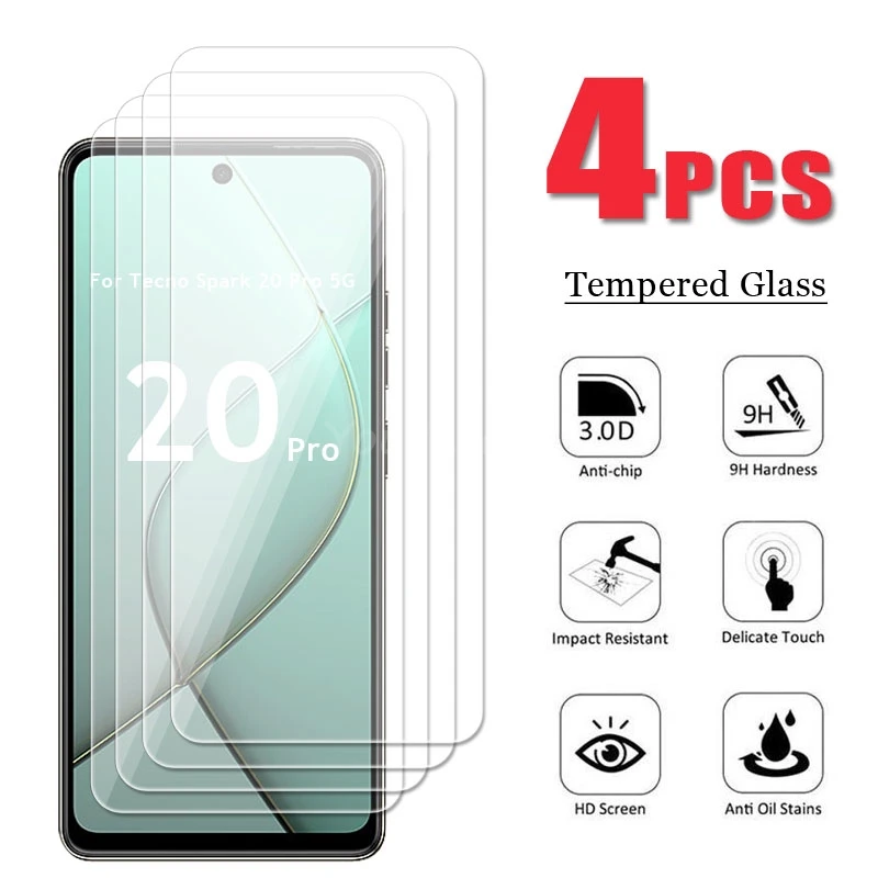 For Tecno Spark 20 Pro 5G Glass Tecno Spark 20 Pro Tempered Glass HD Screen Protector 9D Protector Flim Tecno Spark 20 Pro Glass