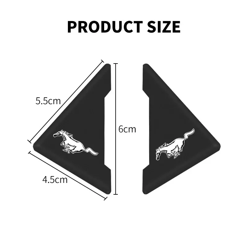 Silicone Car Door Corner Cover Anti-collision Stickers For Mustang GT 2005 2007 2008 2010 2014 2015 2016 2018 2019 2020 SHELBY