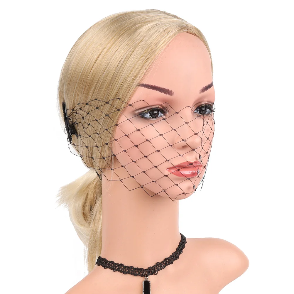 

Chic Rhinestone Veil Headband Elegant Mesh Lace Headband Wedding Tea Party Fascinator Hats Women Fashion Accessories