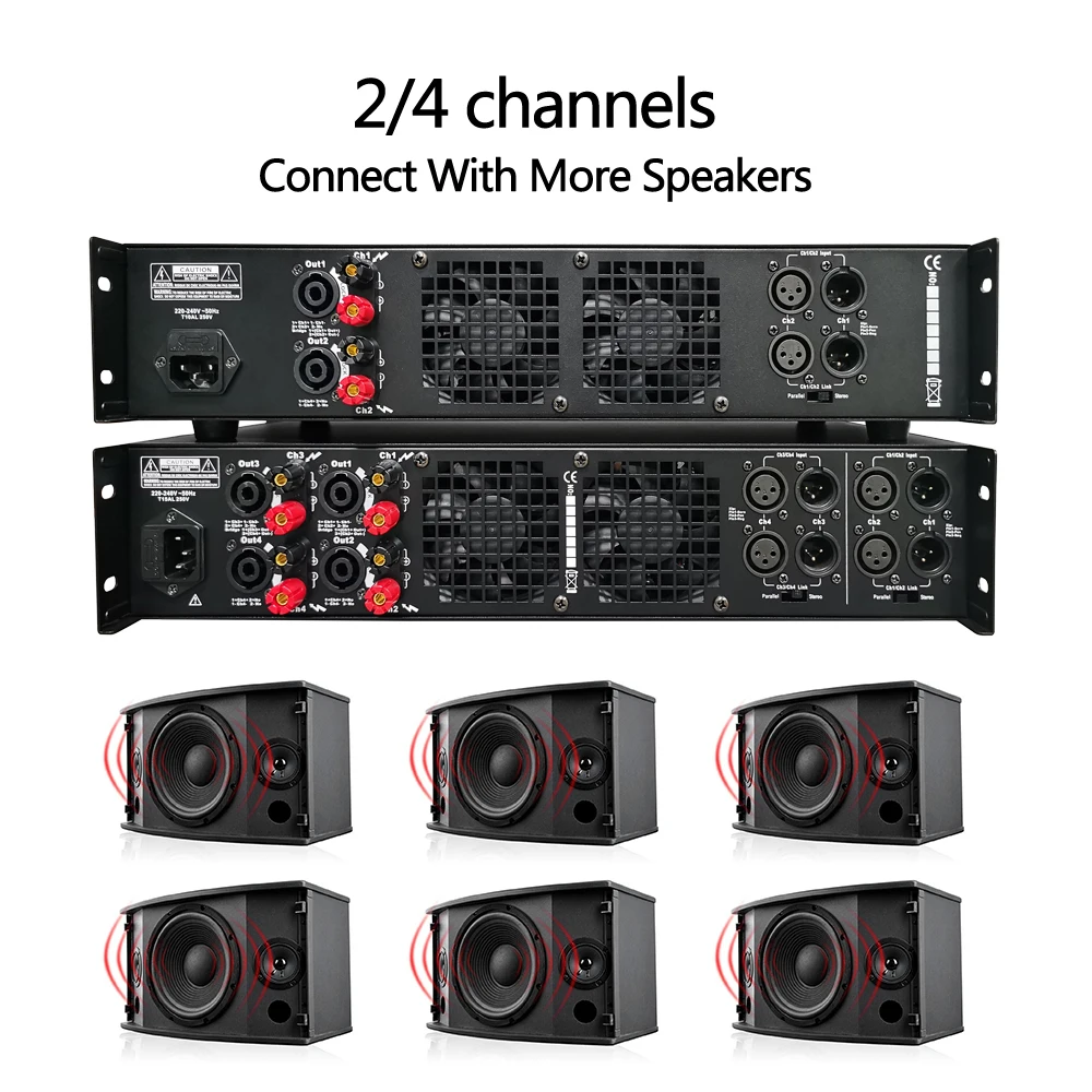 2025 GAP-602 Digital Amplifier Professional 600W 10000W 2 Channels 8 channels Powerful Amplifier For KTV Stage Concern Church