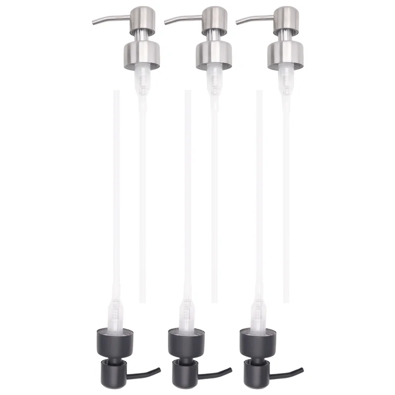 

ABPQ-6Pcs Замена насоса дозатора жидкого мыла из нержавеющей стали с резьбой для стандартной насадки и трубки размера шеи 28/400