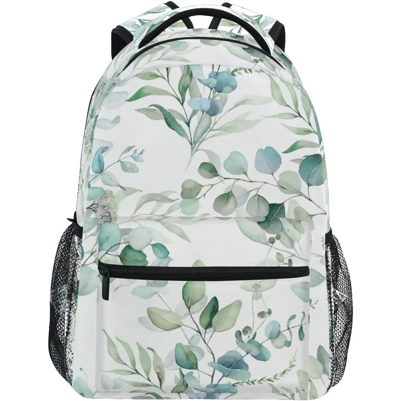 

Рюкзаки Miaoquhe Sage Green Leaves для школьников, рюкзаки для ноутбуков с акварельными листьями эвкалипта для детей, мальчиков и девочек