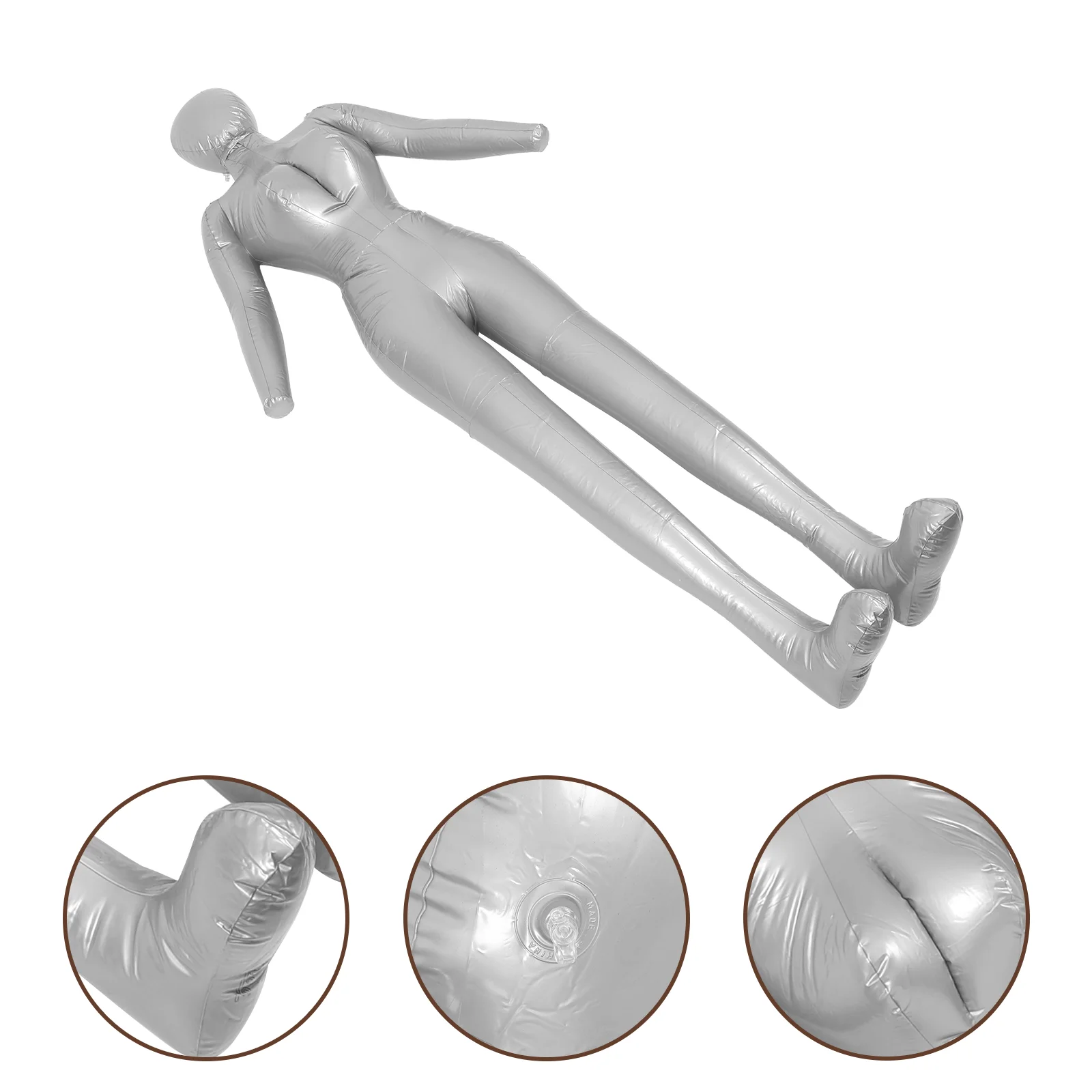 

Dummy Female Inflatable Mannequin Body for Shirts Display Silver Model Men and Women
