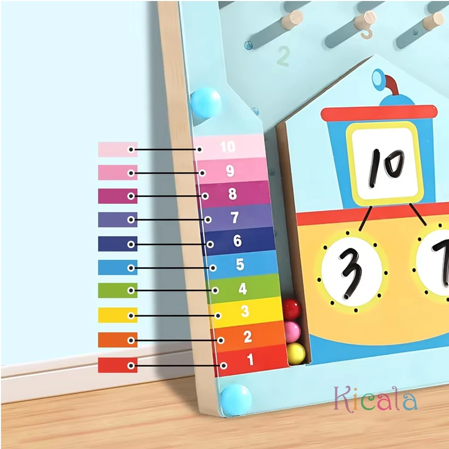 Juguetes de aprendizaje de conteo de matemáticas Montessori para niños, herramienta de enseñanza, descomposición de números, suma, resta, juego educativo para guardería