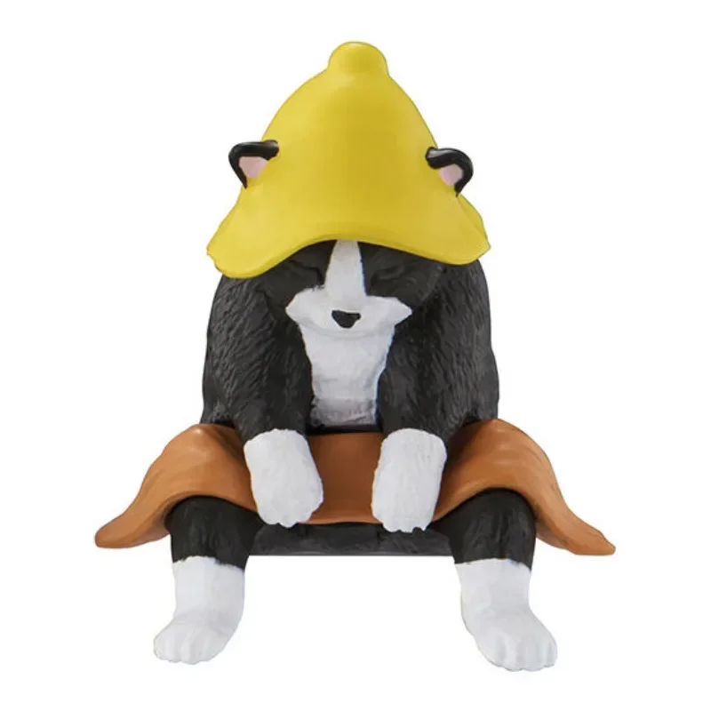 Bandai Japan Gashapon Figurka Anime Cute Animal Sauna Frog Shoebill Cat Kawaii Figurka Gacha P9 Capsule Toys Desktop Decor