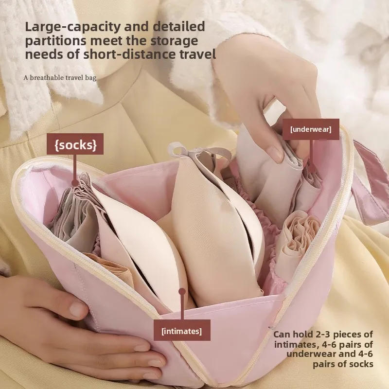 

Portable Three-in-one Underwear Storage Bag for Underwear, Socks, and Travel Intimate Apparel Organization Bag Storage Bag