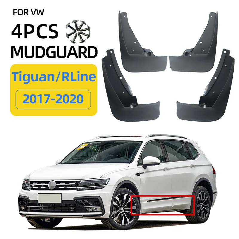 

For 2017-2020 Volkswagen Tiguan L R-Line Mudguards Fender Mudflaps Front Rear Flares Splash Guards Cover Car Accessorie