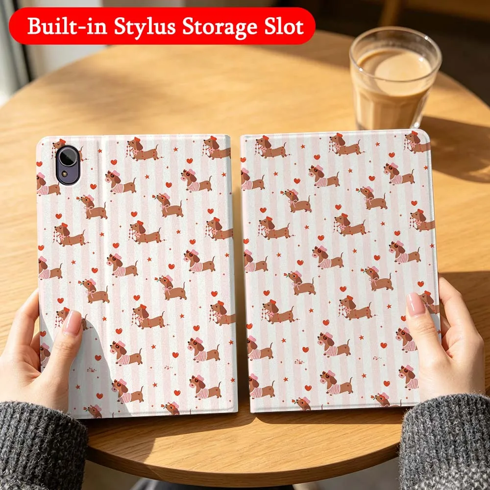 Cartoon Stripe Line Dog For Huawei Matepad M6 11 11.5S Pro Air SE Honor Tab 8 9 10 V9 X8 X9 X10 Magic Pad GT 2 3 Tablet Case