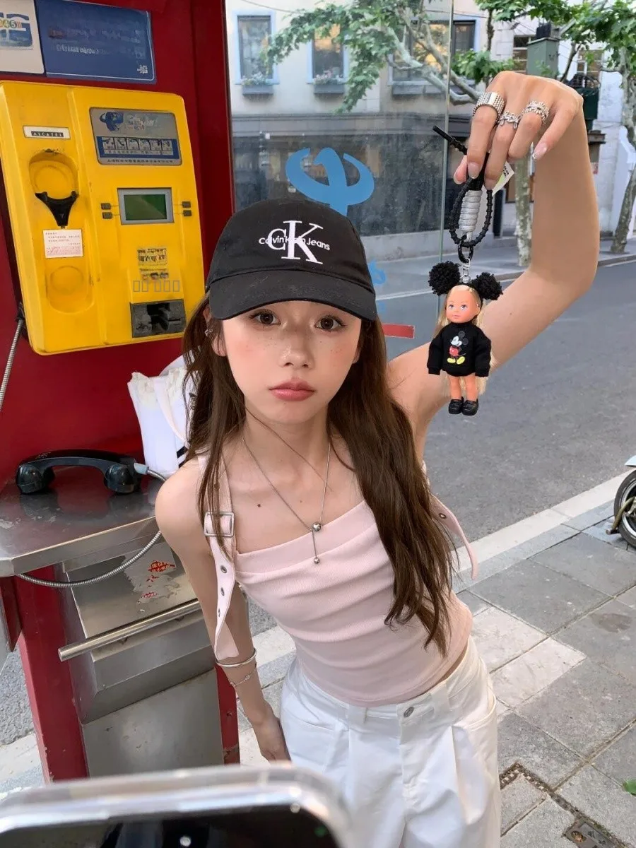

Adjustable Strap Vest Women's Faion Summer New Sle Inner Wear Outerwear Spicy Girl American Sle Sweet Cool Small ence