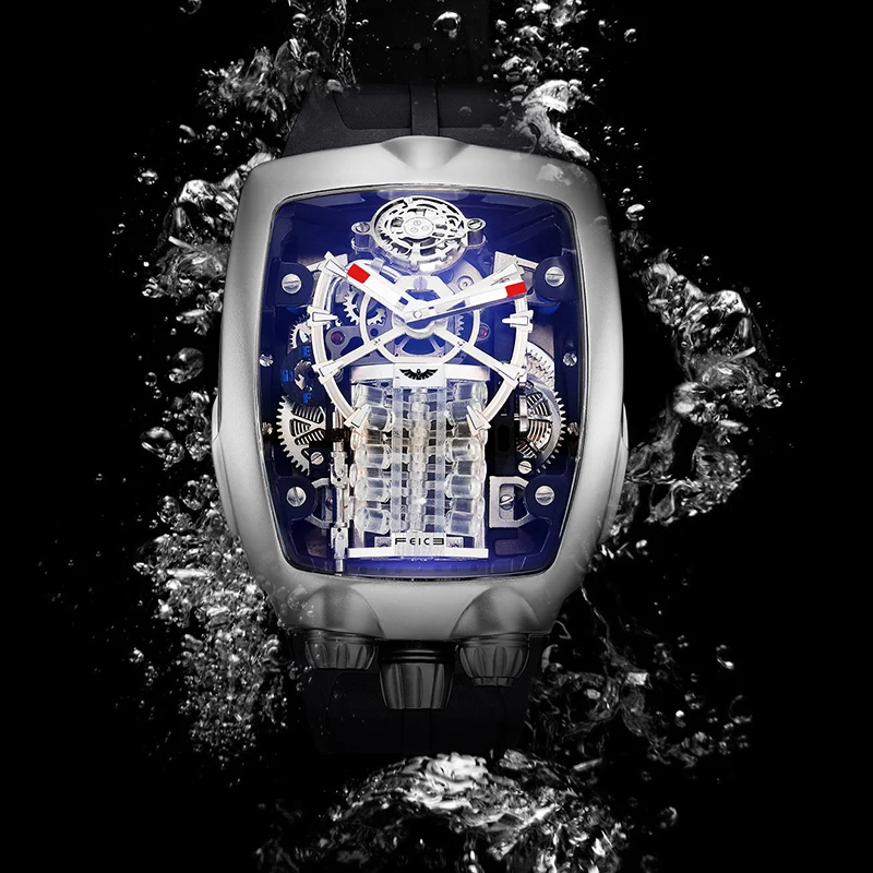 FEICE Racing Engine Concept Fashion Men's Watch Large Dial Fully Automatic Luxury Men's Watch Night Light Waterproof Watch FM666