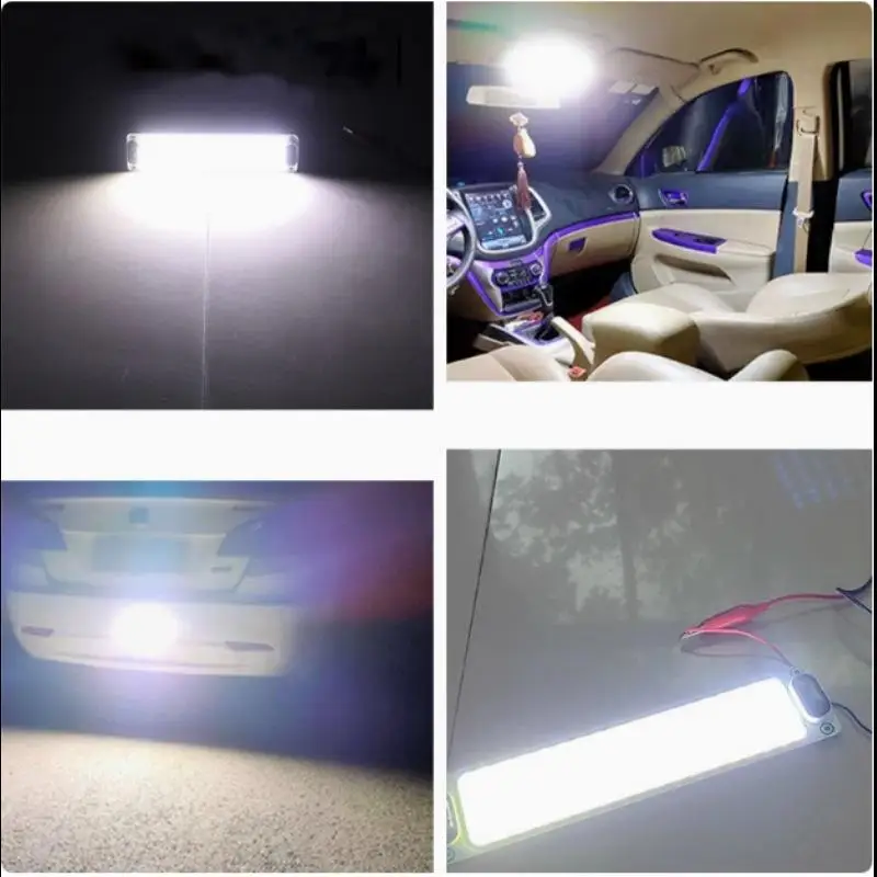 1Pc 12V-85V LED Chip 54/87/108 COB With Switch Reading Night Light Interior Light Ceiling Lamp Van Lorry Truck Camper Boat