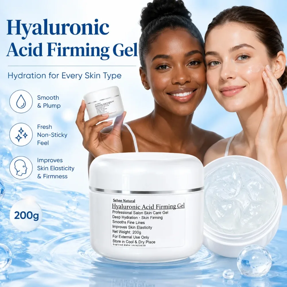 Hyaluronic Acid Firming Facial Serum Gel Anti-Aging Anti-Wrinkle Replenishment Fresh Elastic Skin Lift Fine Lines Remove 200g