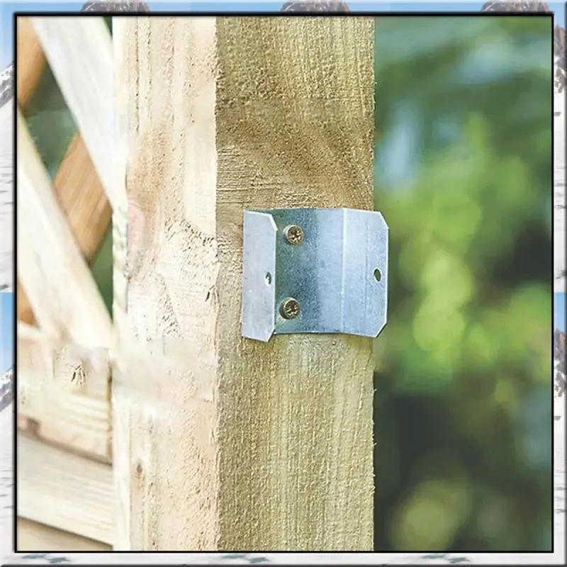 AA46 Fence Panel Clips Trellis Secure Fence Or Refixpanel Galvanised Fencing Clips Anti Rattling Fence Panels (Pack Of 10) 32Mm