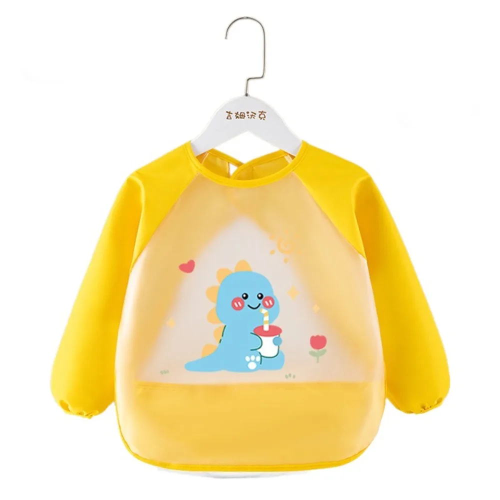 

Waterproof Baby Feeding Bib Long Sleeved Dirt Proof Saliva Towel Burp Apron Drool Towel No-Wash Baby Bib Burp Clothes Children