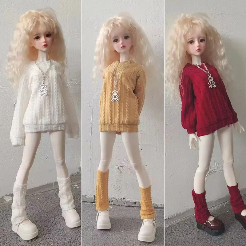NO DOLL New 30/45/60cm Doll's Clothes for 1/3 1/4 1/6 Bjd Doll Loose Fitting Sweater Diy Girl Toys Dress Up Doll Accessories