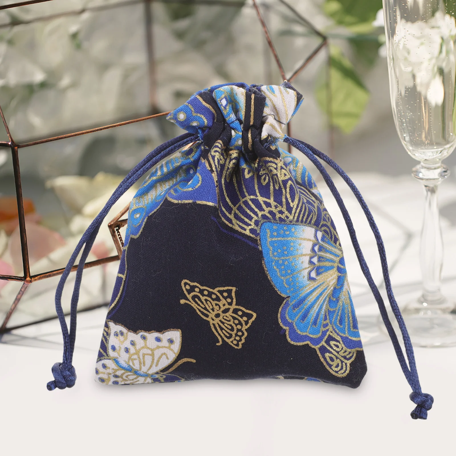 

5Pcs Small Drawstring Bags Jewelry Gift Pouches Makeup Brush Storage Bags for Wedding Party Favor Candy Organizer