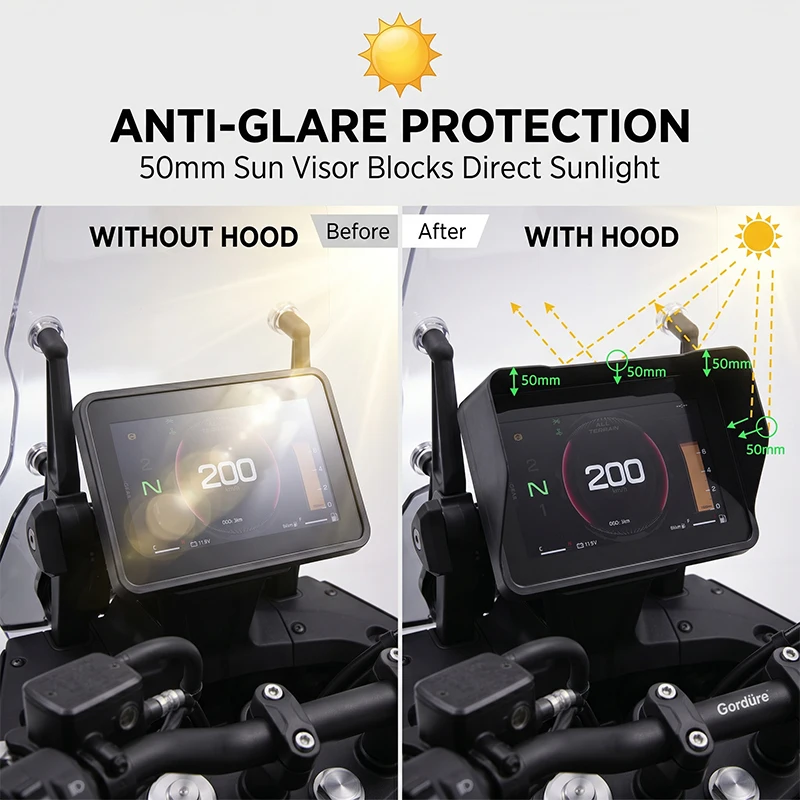 For 800MT Explore 2024-2026 Motorcycle Instrument Dashboard Protective Cover MT800 Hat Sun Visor Screen Sunshade Guard
