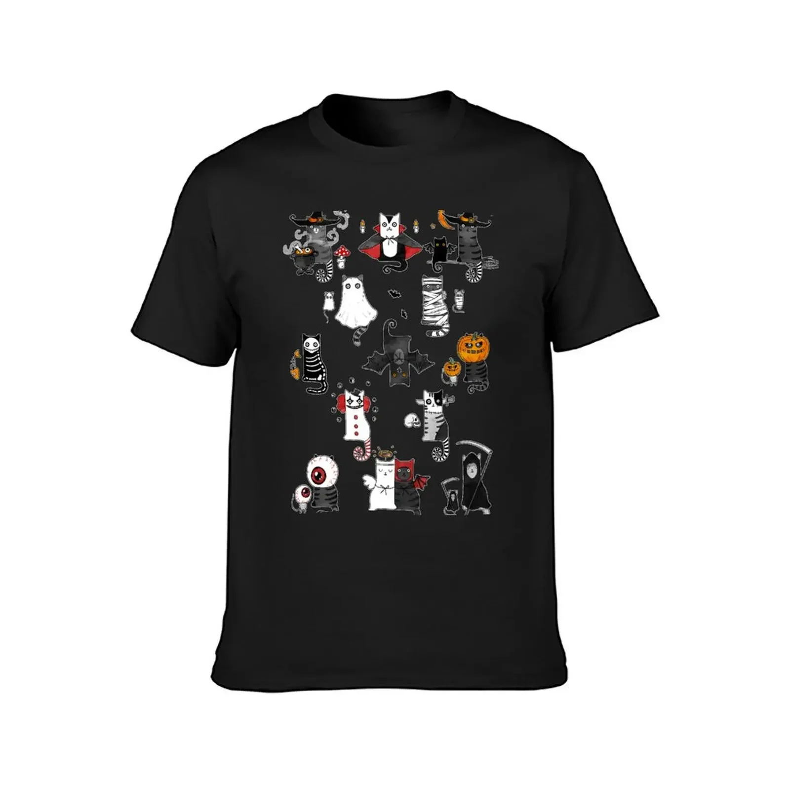 Horror Cats In Terrible Imagery T-Shirt oversizeds cheap stuff anime clothes man clothes men graphic t shirts