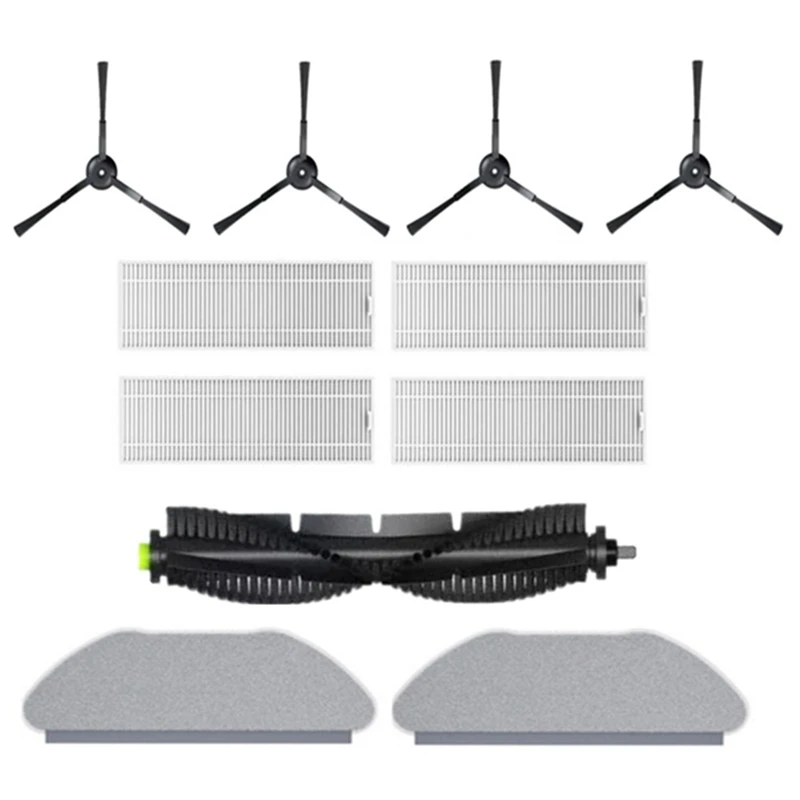 EAS-para Qihoo 360 S10 X100 MAX piezas de aspiradora robótica filtro de cepillo principal Cepillo Lateral paño de mopa accesorios repuestos
