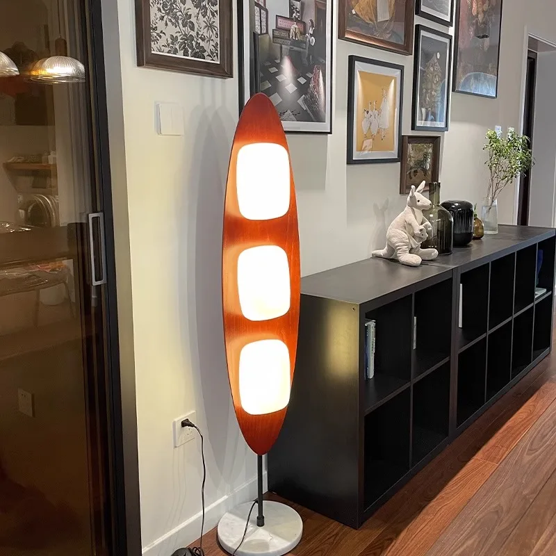 

Northern Europe Red/Black Faux Wooden LED Floor Lamp Stand light, Living Room,Bedside cabinet Ambient,Room decoration, H160CM