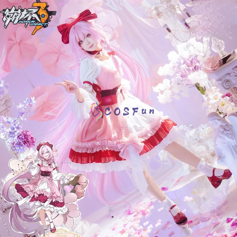 أزياء هونكاي إمباكت 3 إليسيا التأثيرية للهالوين وأعياد الميلاد كرنفال لعب الأدوار فستان كوميك كون لوليتا COSFun #2