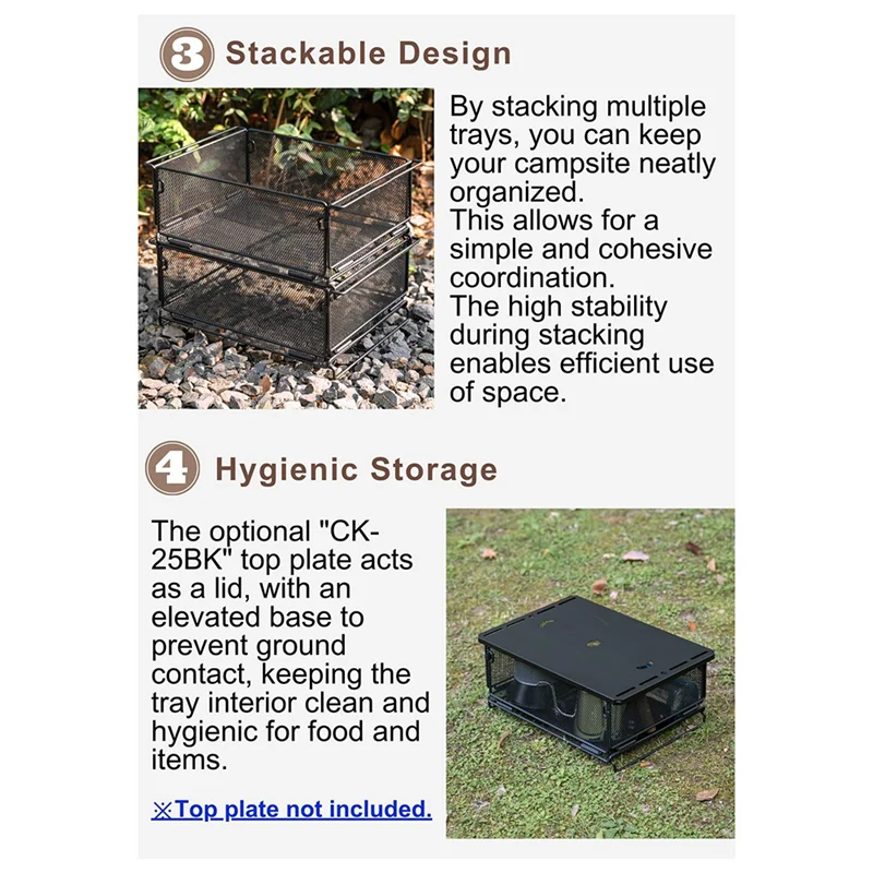التخييم القمر ل IGT سلة قابلة للطي 2 وحدة سلة تصفية المياه الجدول مجلس تخزين ملحق للمطابخ في الهواء الطلق #3
