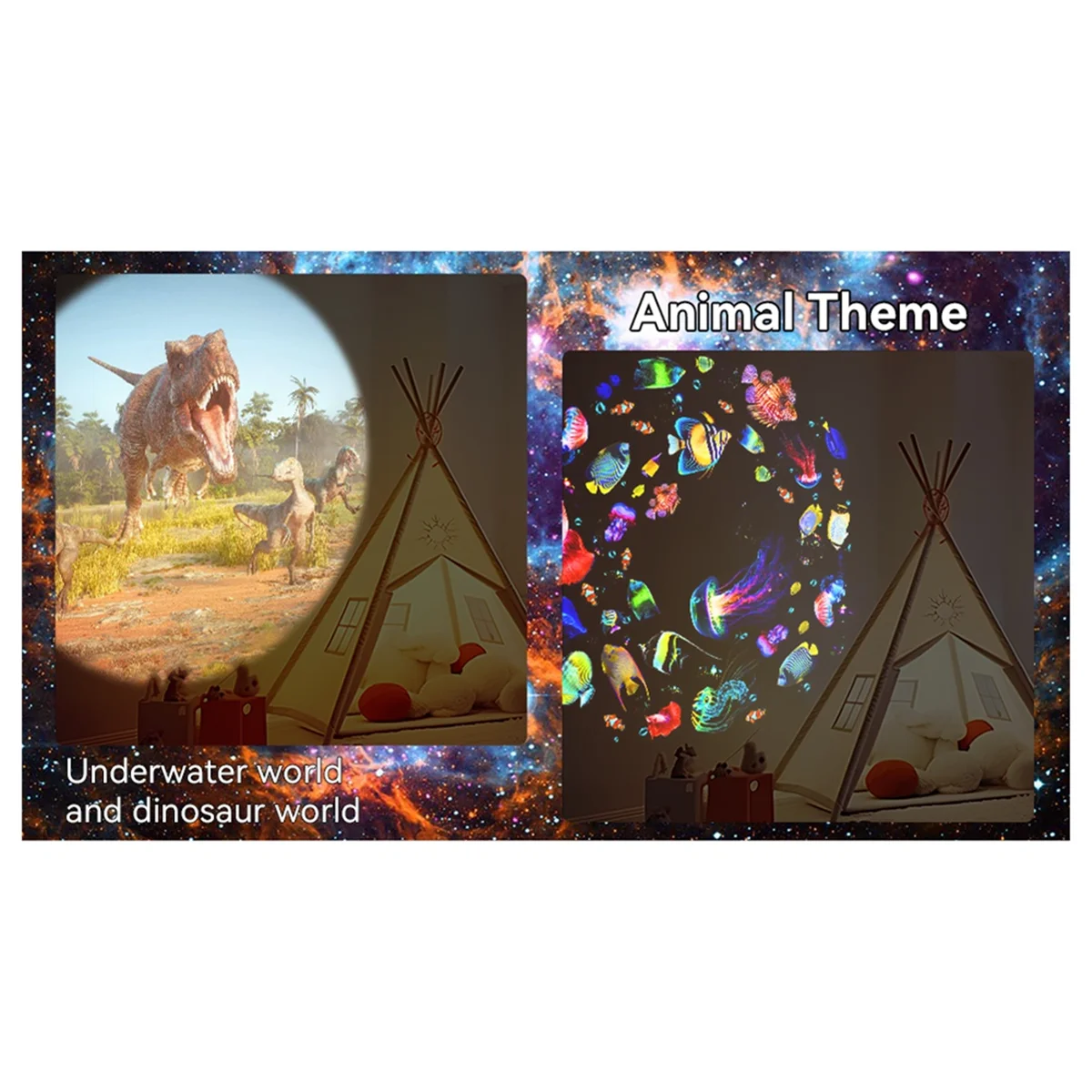 Projection Light4K Ultra HD Univers Galaxie LED Lumière de Projection 13 Pièces Dynamique Galaxie Météore