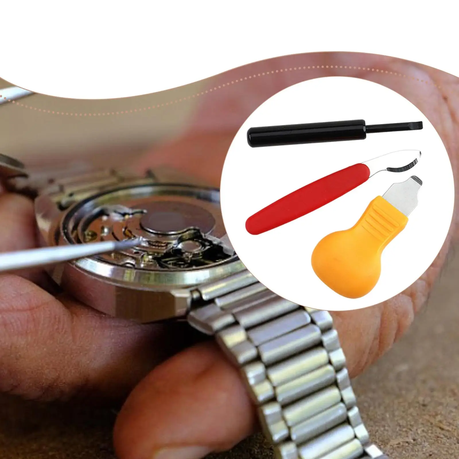 3x Watch Back Cover Opener Practical Convenient Portable Replacing Watchmaker