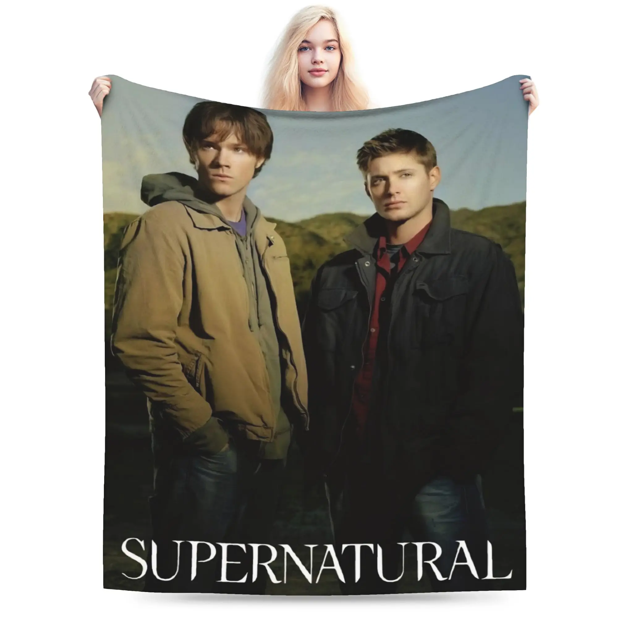 Super Soft TV S-Supernatural Throw Blanket Premium Fleece Flannel Lightweight  Bed Blanket Warm Plush Blankets All Season Use