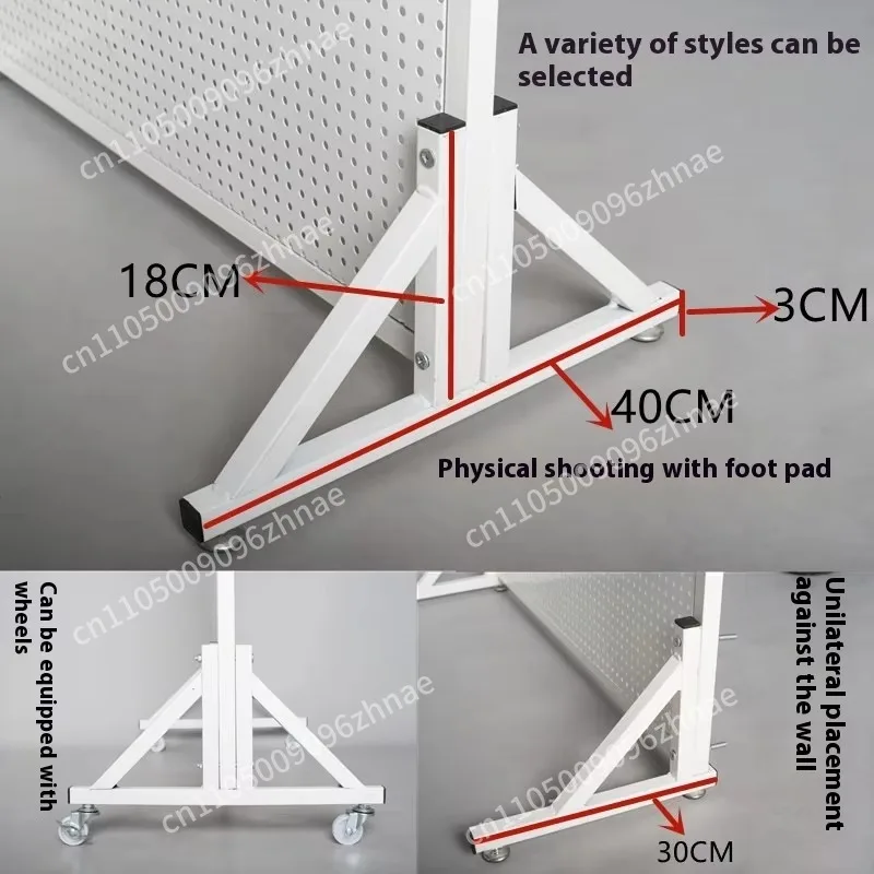 Vertical Standing Pegboard Display Shelf With Round Holes For Kitchen Accessories Jewelry And Supermarket Merchandise
