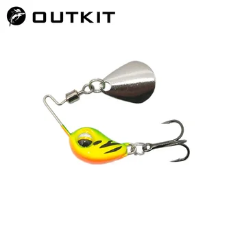 OUTKIT 새로운 4.5g/7.5g 금속 VIB 마이크로 낚시 루어 스피너 싱킹 회전 스푼 핀 크랭크베이트 스팽글 미끼 낚시 태클