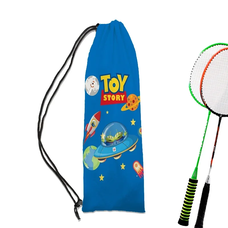 Disney Toy Story Woody Buzz Lightyear Alien Anime periferiche Print Badminton racchetta cintura protettiva borsa zaino portatile regalo