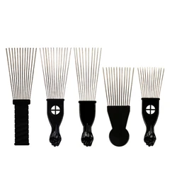 Metal Wide Tooth Afro Pick for Curly Hair Lift Picks Comb Tool Braid Tool Drop Shipping