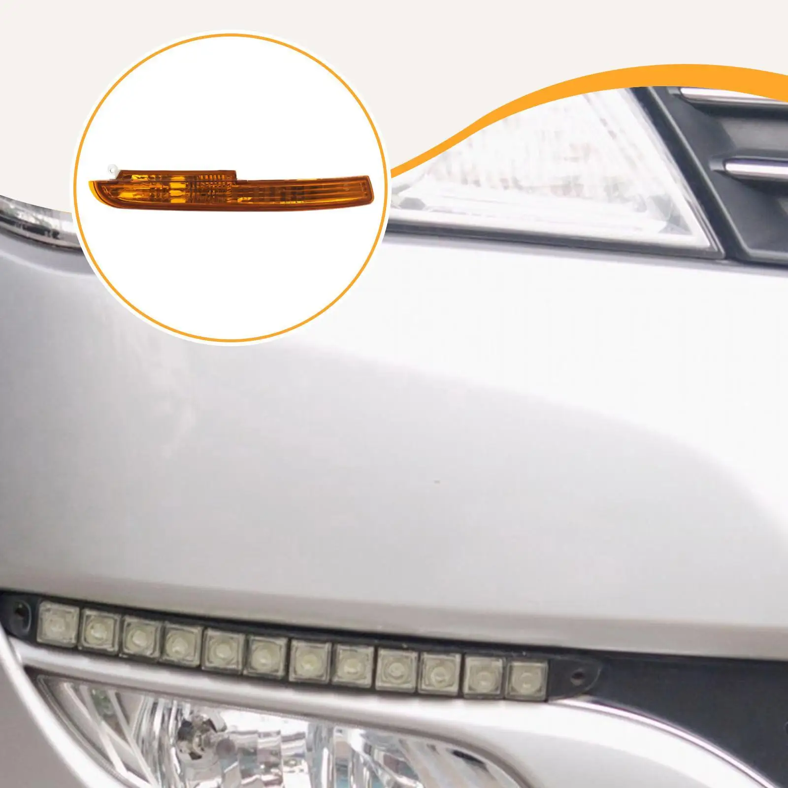

Front Bumper Turn Signal Light Professional Parking Light Right for Volkswagen Classic Bora 2006-2008 Easy Installation