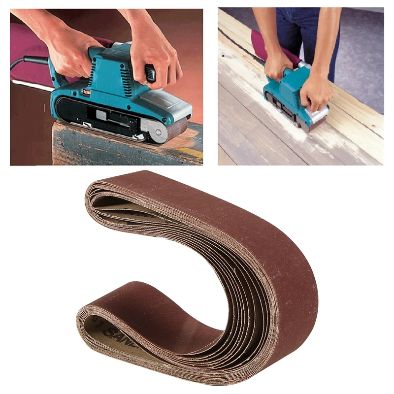10แพ็ค686X50มม.เข็มขัดขัดอลูมิเนียมออกไซด์Sander Sanding Belt