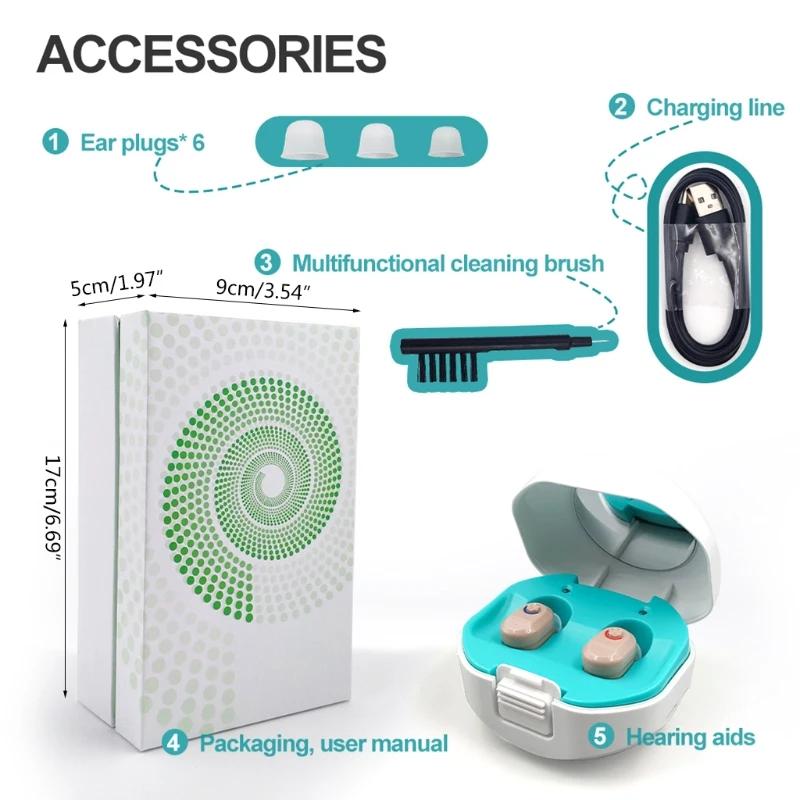 Rechargeable Sound Voice Amplifier Enhancer Mini Digital Invisible Hearing Aids