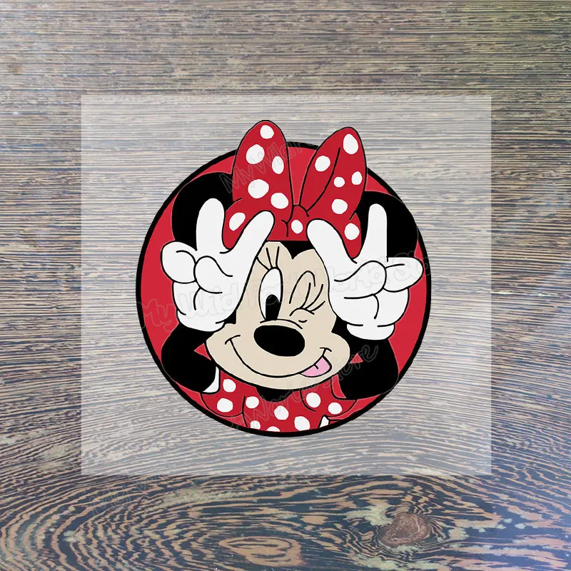 Mickey Minnie Mouse Clothes Sticker Donald Duck Pluto Clothing Patches Iron on Patch T Shirt Pants Applique Hot Transfer Sticker