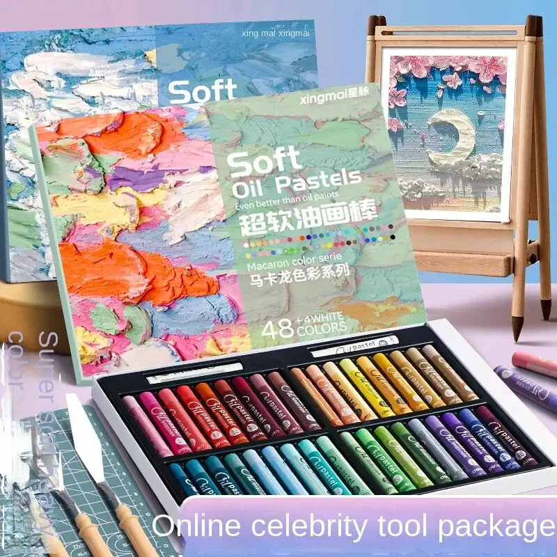 A Set Non-toxic Student Graffiti Stick Super Soft Heavy Color Oil Painting Stick Set To Draw The Perfect Easter Decorations